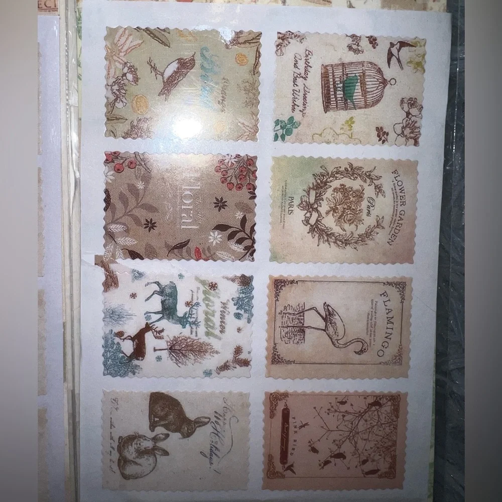 $1 VINTAGE STAMP STICKERS. $1 WITH ANY $10 ORDER OR MORE